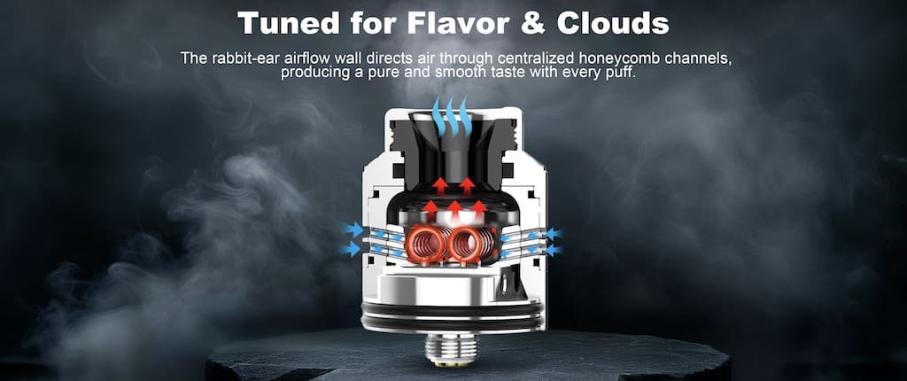 Hellvape Dead Rabbit 4 RDA エアフロー